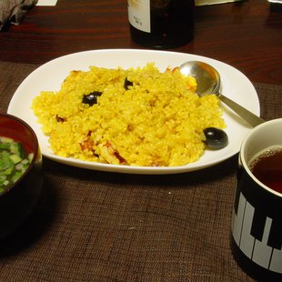 パエリアが夕食