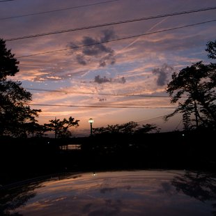 狭山湖そばの駐車場
