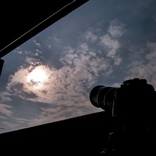 金環日蝕撮影光景