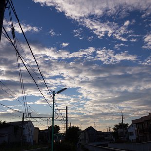 神田川沿いの空