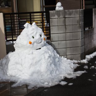 大雪の次の日6(神田川沿い)