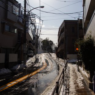 大雪の次の日2(三鷹台)