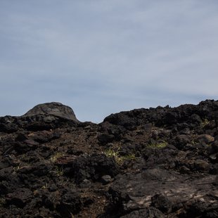 伊豆大島_固まる前に落ちてきたっぽい火山弾